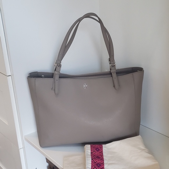 Tory burch French gray large york shoulder tote - Picture 1 of 8